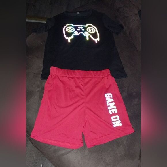 Retro Boys printed two-piece short set sz small - Picture 4 of 5